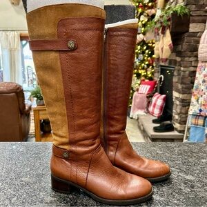 Franco Sarto Leather and Suede Riding Boots 6M